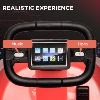 HOMCOM 6V Electric Kids Bumper Car, 6V Spin Waltz Car, with Music, Horn, Lights - Pink(m-5)