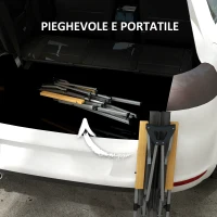 Outsunny Sedia da Campeggio Pieghevole con Schienale Regolabile, in Alluminio e Poliestere 74x59.5x98 cm, Grigio e Argento(m-6)