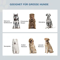 PawHut Hunde Futterstation, 2 Näpfe aus Edelstahl, Schrankfach 44L Kapazität, Magnettüren, weiß, 60x30x35,5 cm(m-7)