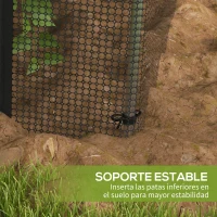 Outsunny Invernadero con 1 Puerta con Cremallera Soportes y Anti-UV para Proteger las Plantas 120x240x188 cm Negro(m-7)
