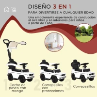 HOMCOM Correpasillos para Niños con Licencia Mercedes G350 Coche Correpasillos para Niños de 1-3 Años con Bocina Capota Extraíble y Barandilla Carga 25 kg 85,5x40,5x95 cm Blanco(m-4)