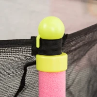 HOMCOM Trampoline Enfant Ø 1,40 × 1,60H m Filet de sécurité Porte zipée Couvre-Ressorts 6 poteaux rembourrés Inclus Rose(m-8)