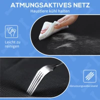 PawHut Hundebett, erhöhte Bauweise, Mesh-Bezug, Stahlrahmen, 29 x 91 x 69 cm, Schwarz(m-5)