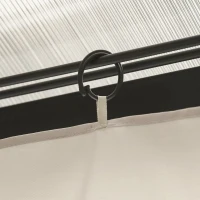 Outsunny 4 Ersatzvorhänge für 3x3m Pavillons, robust, für Stangen und Gleitschienen, doppelter Reißverschluss, beige(m-8)