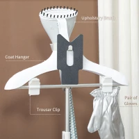 HOMCOM 1800W Standing Clothes Steamer, with Accessories - Grey(m-9)