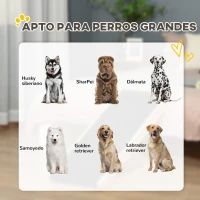 PawHut Rampa Plegable para Perros y Gatos de Madera con Altura Ajustable de 4 Niveles y Alfombra Antideslizante Escaleras de Mascotas para Coche Cama y Sofá 90x40x61 cm Natural(m-7)