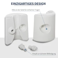 Outsunny 4 x Gewichte Pavillon Standfuß Standsicherung Partyzelt Befüllung mit Wasser/Sand PE ∅24xH25cm(m-6)