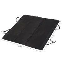 PawHut Housse de sièges arrières de voiture couverture tapis de protection imperméable chien chat 1,47 x 1,37 m tissu 600D oxford haute densité noir(m-3)