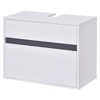 HOMCOM Armadietto Sottolavabo 67cm x 36cm x 52cm Bianco