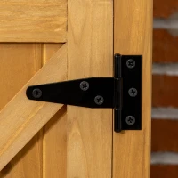 Outsunny Armoire de jardin en bois remise pour outils sur pieds avec 2 portes 2 étagères 94 x 45 x 112 cm jaune(m-9)