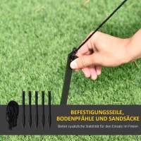 Outsunny Weihnachtsdeko, Tannenbaum, aufblasbar, groß, inkl. Gebläse, 193 cm x 93 cm x 223 cm, Mehrfarbig(m-7)