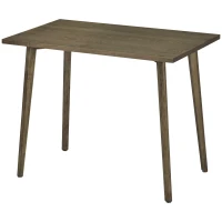HOMCOM Mesa de Comedor Rectangular Mesa para Salón con Patas de Madera de Pino 98x60x76,5 cm Natural(m-10)