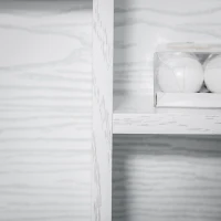 kleankin Bathroom Mirror Cabinet with Shelves, Wall Mounted Bathroom Cabinet with Aluminium Frame and Single Mirrored Door, 80cm x 12.5cm x 70cm, White(m-9)