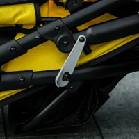 PawHut Foldable Pet Stroller Jogger, with Three Wheels, Canopy, for Medium and Small Dogs, Yellow(m-9)