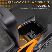 AIYAPLAY 2 en 1 Coche Correpasillos para Niños 12-36 Meses Lamborghini Essenza SCV12 con Bocina Mango de Empuje Naranja y Negro(m-5)