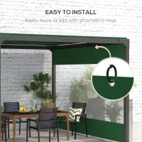 Outsunny Set of Two 3 x 2m Replacement Pergola Panels - Green(m-6)