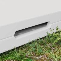 Outsunny 34/74cm Folding Camping Table, with Handle - White(m-8)