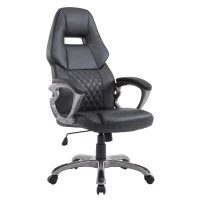 HOMCOM Racing Gaming Sports Chair Swivel Desk Chair Executive Leather Office Chair Computer PC chairs Height Adjustable Armchair(m-1)