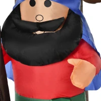 HOMCOM Presepe di Natale Gonfiabile 183cm con 5 Luci LED e Gonfiatore Integrati, Decorazione Natalizia da Esterno(m-8)