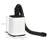 PawHut Secador de Pelo para Perros Soplador para Mascotas Profesional con Temperatura Ajustable 23x23x26,5 cm Blanco(m-3)