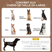 PawHut Lit pour chien chat sur pieds anti-UV tissu oxford micro-perforé + parasol + sac de transport inclus marron noir(m-4)