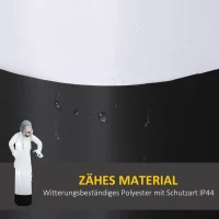 Outsunny Halloweendeko, Geisterhexe mit roten Augen, aufblasbar, LEDs, Outdoor-tauglich, 180 cm, Weiß(m-5)
