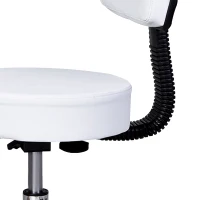 HOMCOM Massage Beauty Salon Spa Chair Stool Swivel Gas Lift Manicure Tattoo Stools Chair White(m-8)