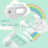 HOMCOM Balancín Mecedora para Niños de +18 Meses Balancín Infantil Multiuso con Reposabrazos 100x54x42 cm Gris(m-7)