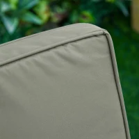 Outsunny Lot de 2 coussins de chaise coussins d'assise déhoussables grand confort coussins matelassé rembourré mousse tissu polyester gris foncé(m-7)