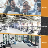 HOMCOM Ensemble d'haltères courtes ou longues 20 Kg - barre d'extension incluse - musculation réglable - entraînement musculaire & haltérophilie(m-6)