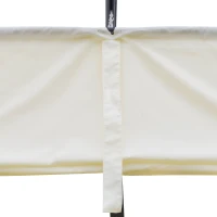 Outsunny Gazebo Pergola 3x3m da Giardino in Metallo con Tettuccio Scorrevole Bianco Crema, Pergola da Giardino a Parete(m-9)