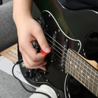 SPORTNOW Six-String Electric Guitar, with 15W Amplifier, Digital Turner, Picks, Shoulder Strap, Case Bag - Dark Green(m-7)