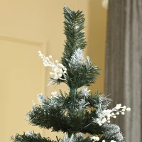 HOMCOM Künstlicher Weihnachtsbaum 1,8 m Christbaum Schnee getaucht Design Tannenbaum 603 Äste flammhemmend PVC Dunkelgrün Ø90 x 180 cm(m-9)