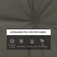 Outsunny 2-Piece Seat Cushions Back Pillows Replacement, Patio Chair Cushions Set for Indoor Outdoor, Charcoal Grey(m-4)