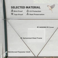 Outsunny 3 x 2(m) Walk-In Tunnel Greenhouse, with Accessories - White(m-6)