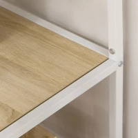 HOMCOM Bibliothèque étagère de rangement à 7 niveaux cadre en acier style industriel 83 x 34 x 180 cm chêne(m-7)