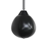 HOMCOM Speed Bag a Parete per Boxe e MMA ad Altezza Regolabile con Asta, in Acciaio e PU, 79x72x20 cm, Nero(m-9)
