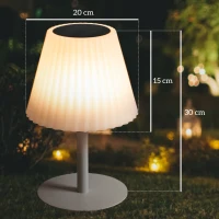 Outsunny Outdoor Solar Table Lamp, Cordless LED Desk Lamp with Rechargeable Battery, Dimming Brightness, USB(m-3)