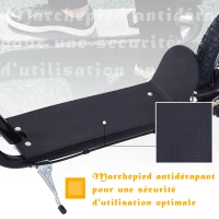 HOMCOM Trottinette patinette Freestyle Grandes Roues pneumatiques Ø 41 cm avec pegs Noir(m-6)