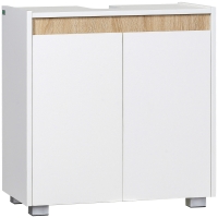 HOMCOM Specchiera Bagno A 2 Ante Da Parete Con Ripiano Regolabile In Mdf Bianco 30755241