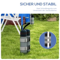 Outsunny Sandsäcke für Pavillons, 4er-Set, 48 kg, ohne Sand, mit Fixierriemen, wetterfest, Schwarz(m-6)