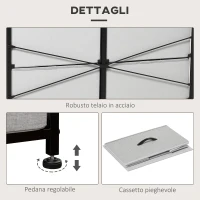 HOMCOM Cassettiera 8 Cassetti in Tessuto Rimovibili, in Legno e Acciaio Stile Industriale, 80x30x81.5cm(m-6)