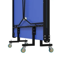 SPORTNOW Tischtennisplatte, klappbar, 8 Räder, pulverbeschichteter Stahlrahmen, MDF, 274 x 152,5 x 76 cm, Blau(m-9)