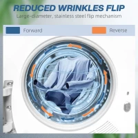 HOMCOM 2.5 kg Compact Tumble Dryer, with UV Sterilisation - White(m-6)