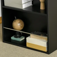 HOMCOM Table de bar table haute de cuisine mange-debout comptoir - dim. 112L x 57l x 106H cm - 3 étagères - noir(m-8)
