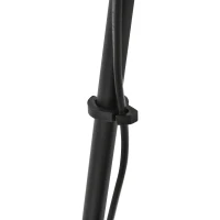 HOMCOM Stehlampe Tripod Schlafzimmer Standleuchte Stehleuchte 40 W Skandinavisch Stoff + Metall schwarz ∅73 x 156 cm(m-8)