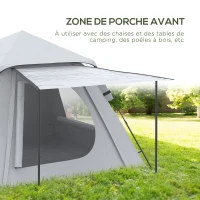 Outsunny Tente de camping tente pop up porche légère 2-3 pers. étanche légère ventilée crochet de suspension sac de transport(m-5)