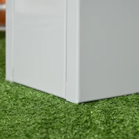 Outsunny Pflanzkübel, lackierter Stahl, wetterbeständig, 91 cm x 22 cm x 22 cm, Grau(m-7)