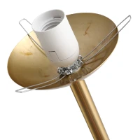 HOMCOM Stehlampe für Wohnzimmer, Standleuchte, Stehlampe, Metall mit Glas, Golden, 25 x 25 x 171 cm(m-7)