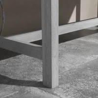 Outsunny 60 x 120cm Raised Garden Bed with Wooden Base - Grey(m-9)